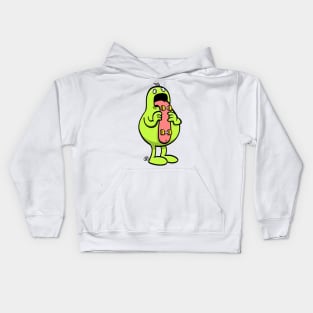 Skate tongue (green) Kids Hoodie